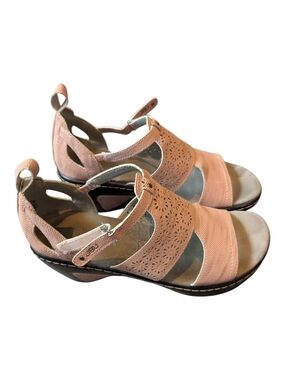 JBU Peach Laser-Cut Women's Sandals with Adjustable Strap